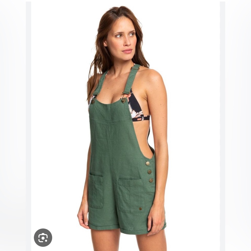 Roxy Linen Overall Shorts